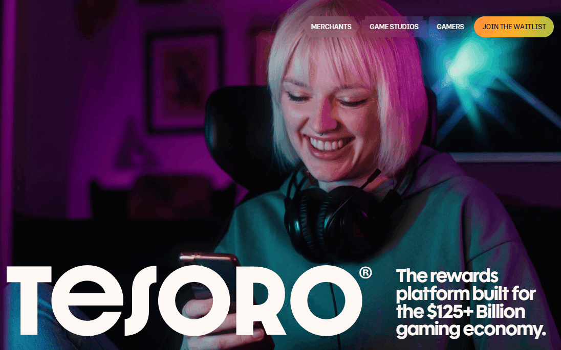 Tesoro website homepage