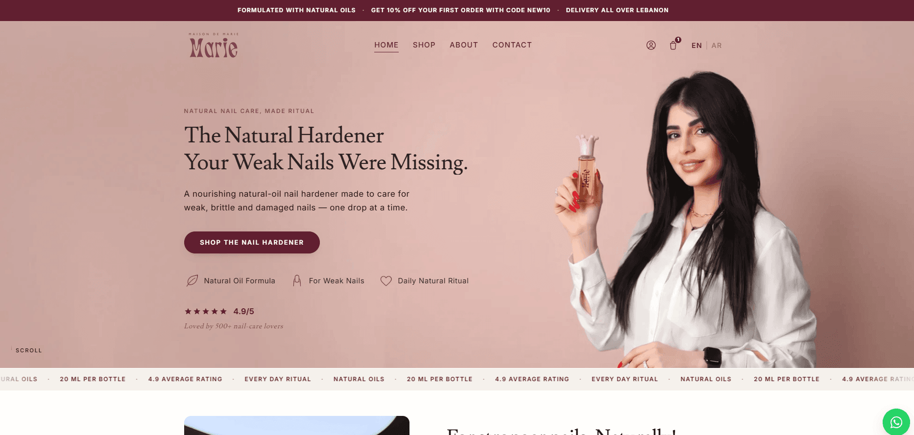 Maison de Marie website screenshot