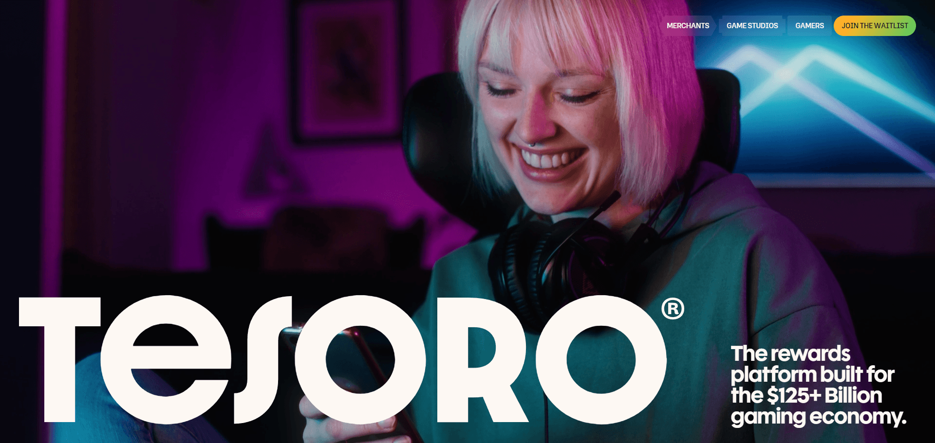 Tesoro website homepage
